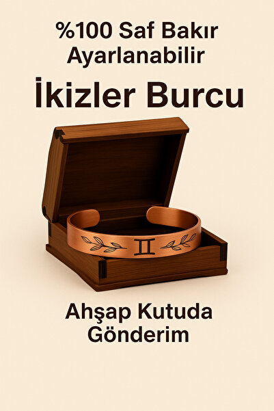 REYNOVA 100% Pure Copper Gemini Zodiac Bracelet – Adjustable Handmade Copper ...