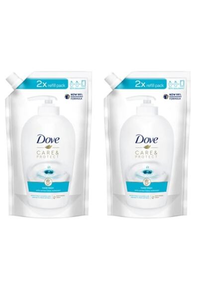Dove Pack 2 x Protect and Care Liquid Soap Refill 500ml