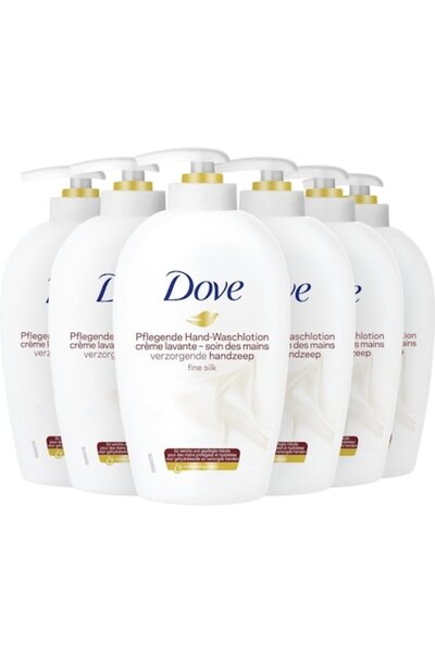 Dove Set 6 x Săpun lichid Silk cu 1/4 cremă hidratantă, 250 ml