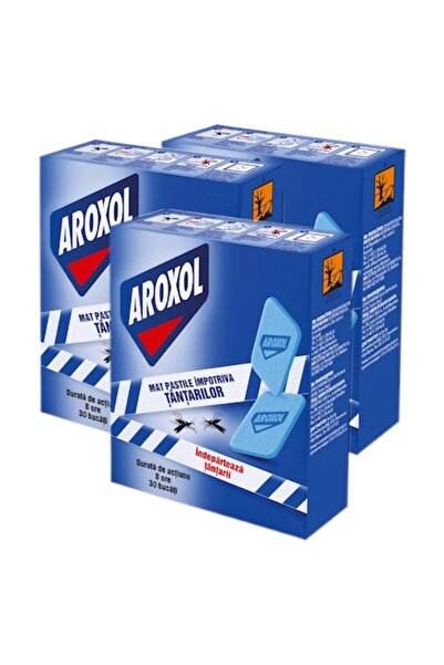 Aroxol Pachet de tablete repelente împotriva țânțarilor, 3 cutii x 30 bucăți