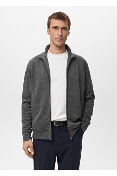 MANGO Man Regular fit fermuarlı sweatshirt