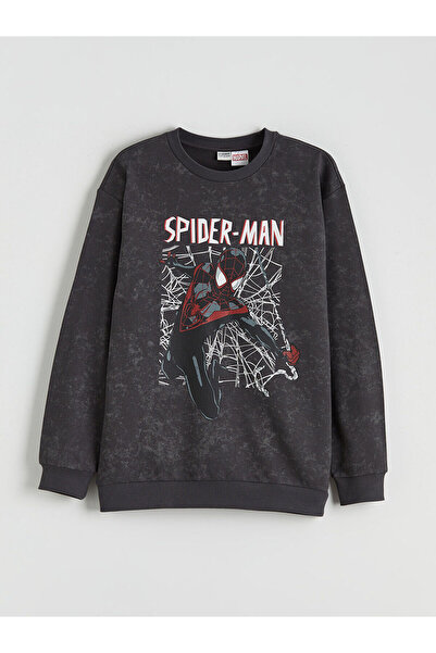 LC Waikiki Özmarka New Season Spider-Man Printed Boys' Sweatshirt