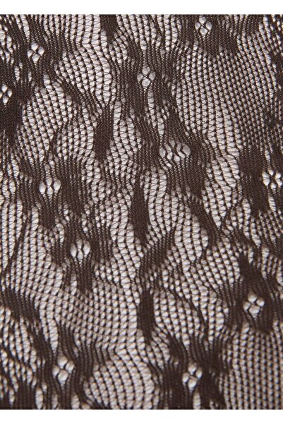 MANGO Woman Dantel çiçekli çorap