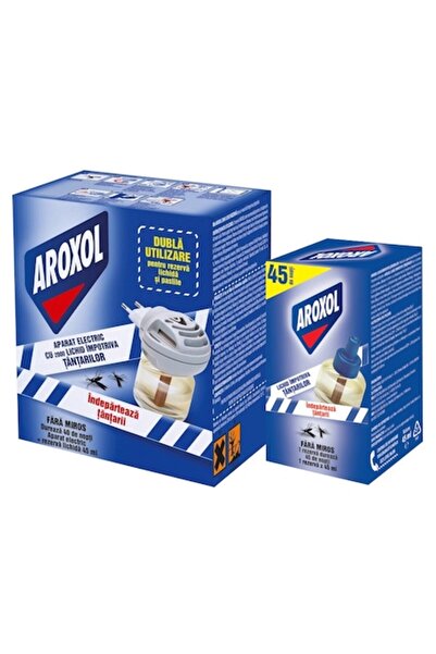 Aroxol Set repelent împotriva țânțarilor — Rezervă lichidă de 45 ml și dispoz...
