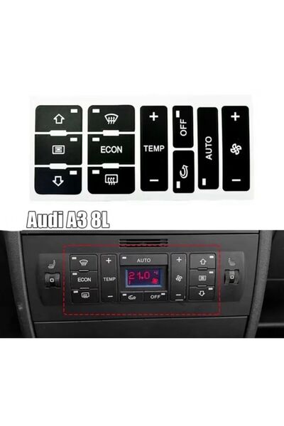 Audi ملصق طقم إصلاح مفتاح مكيف الهواء المتوافق مع A3 8L