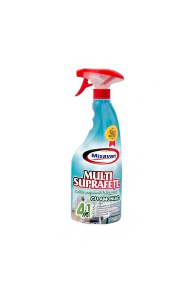 Misavan Soluție de curățare multi-suprafețe cu amoniac 4 în 1, 750 ml