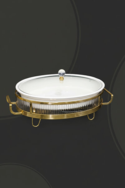 Generic Buffet warmer, oval serving dish, 12 cm, with a unique and elegant design.