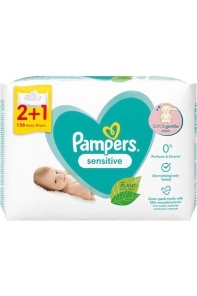 Pampers Șervețele umede pentru bebeluși sensibili, fără parfum / fără alcool,...