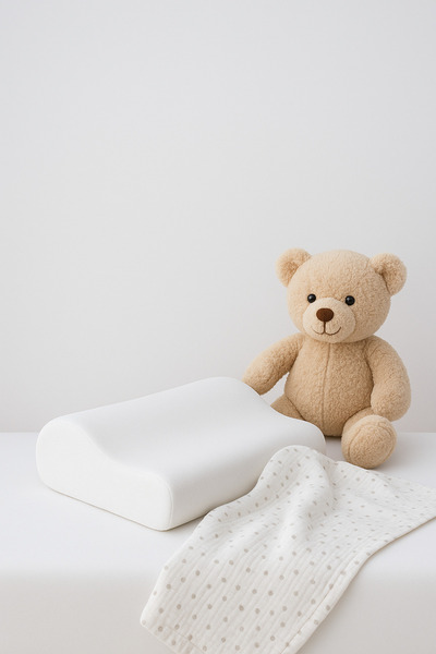 İz Home Pernă Air Visco pentru bebeluși și copii |   Suport pentru un singur gât |   32x52x11 cm |   Ortopedic |   Sunger cu memorie