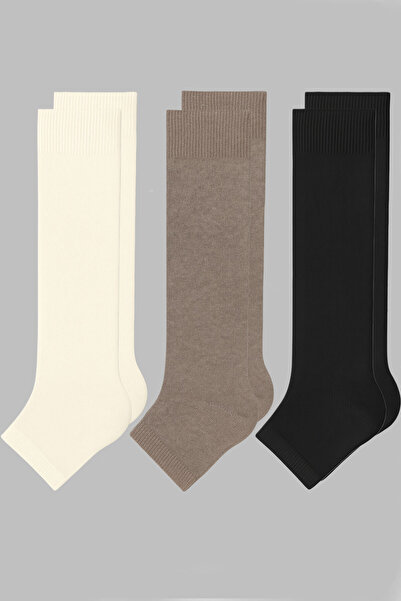 EFFE 3 чифта основни памучни чорапи за йога без пръсти