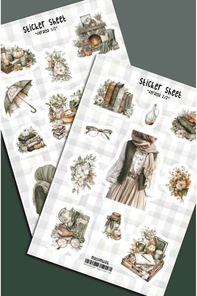 MuslimWalk Feralya – Güz Kızı 2’li Sticker Seti #166