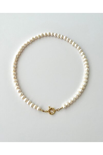 eyla collection Harmonia Gerçek İnci Kolye - El Yapımı - Altın&Charm Takılabilen