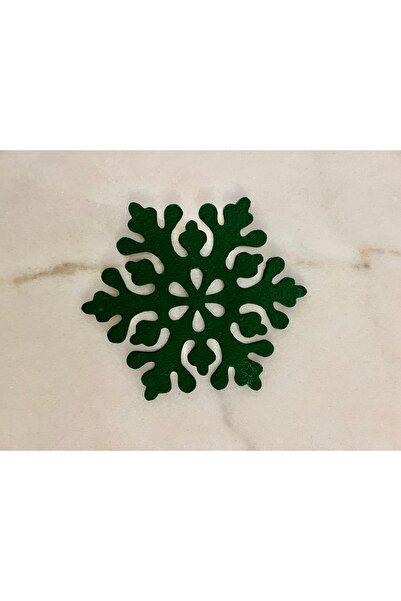 Keçelove 6 قطع من حاملات الأكواب على شكل ندف الثلج، زينة لطاولة عيد الميلاد