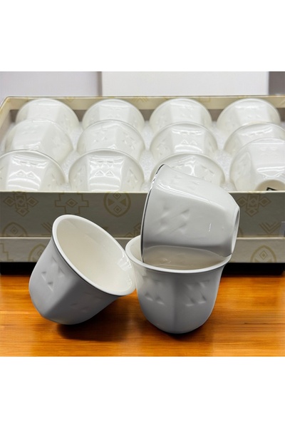 cc bin shihon فناجيين قهوة عربية طقم 12 حبه بلمسات سدو تراثية فناجين قهوة بورسلين