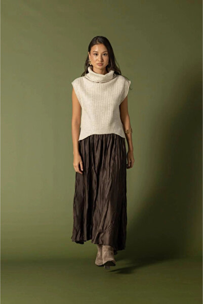 esilamoda Kadın Bej Triko Süveter