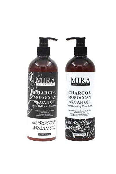Mira مجموعة العناية بالشعر بالأرغان والفحم للشعر المعالج بالبروتين/الكيراتين ...