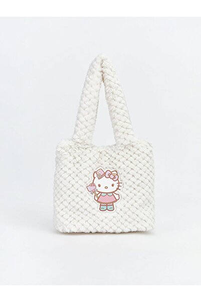 LC Waikiki LCW АКСЕСОАРИ Hello Kitty Бродирана плюшена чанта за рамо за момичета