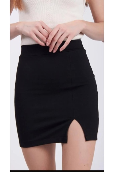 CARABO MODA تنورة صغيرة من نوع شق ليكرا يبرز انحناءات الجسم