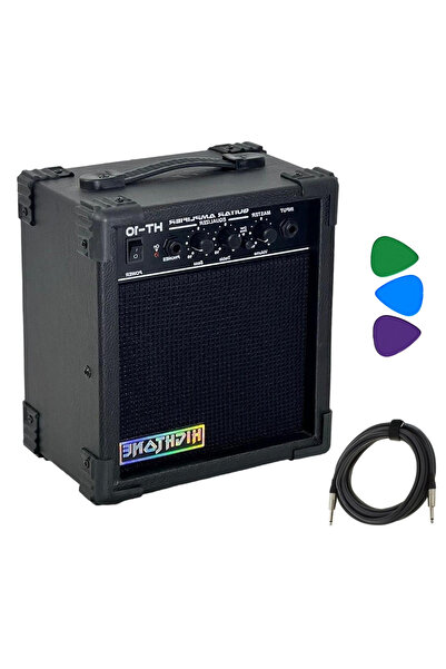 FRANSUA Hightone 10 Watt Elektro Gitar Combo Amfi + 3 Metre Enstruman Kablosu + 3 Adet Pena