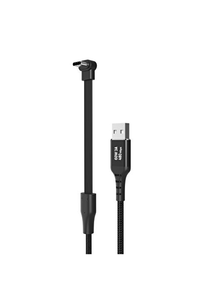 Comet 90 Derece USB-C 60W PD Hızlı Şarj Kablosu 2M – Gaming & Araç Uyumlu Naylon Örgü