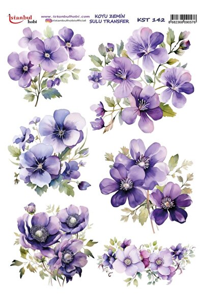 İstanbul Hobi Dark Background Water Transfer Paper 25X35Cm Kst-142