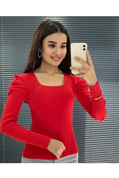 LOVE MERSERİZE KARPUZ KOL BLUZ