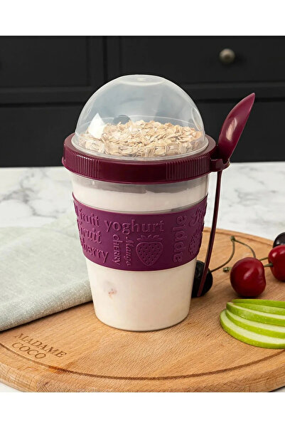 Madame Coco Pansy Snack Container with Spoon 600 ml 213Jseri