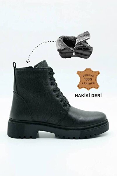 Geppetto Women's Genuine Leather Fur Boots Water Resistant