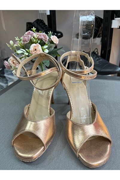 bitangosu أحذية رقص وقاعات من الجلد الذهبي الوردي مقاس 8.5 سم بـ 13 حزامًا طراز فراشة تانجو