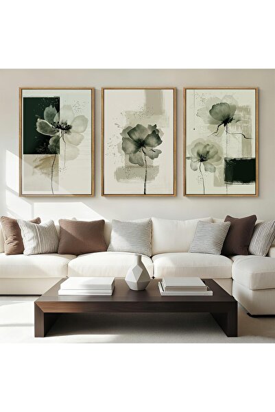 ALAYRA International لوحة فنية جدارية أنيقة تجريدية مؤطرة من القماش، مقاس 60 × 80 سم