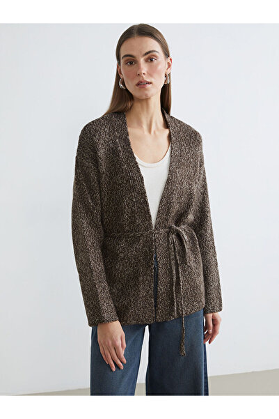 LC Waikiki Rmz Gi̇yi̇m Farkiyla Shawl Roba Collar Embroidered Women's Knitwea...