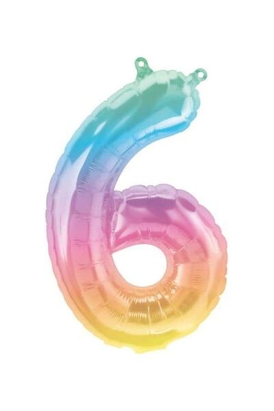 Generic PARTY FUN Number 6 Foil Balloon 16inch