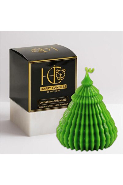 Happy Candles Beeswax candle, Fir Canelat L, Christmas