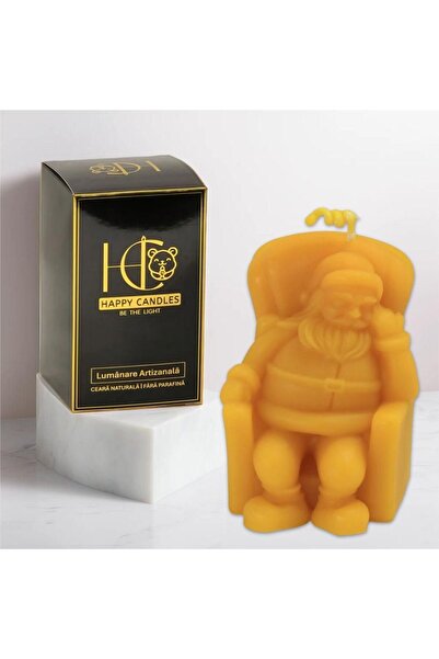 Happy Candles Beeswax candle, Santa Claus
