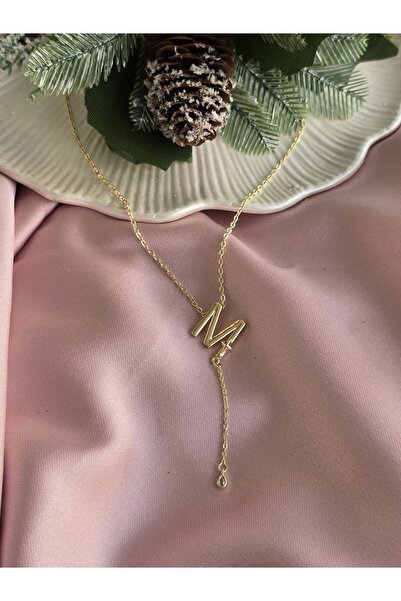 Glamluxe Alya harf kolye (M) harfi