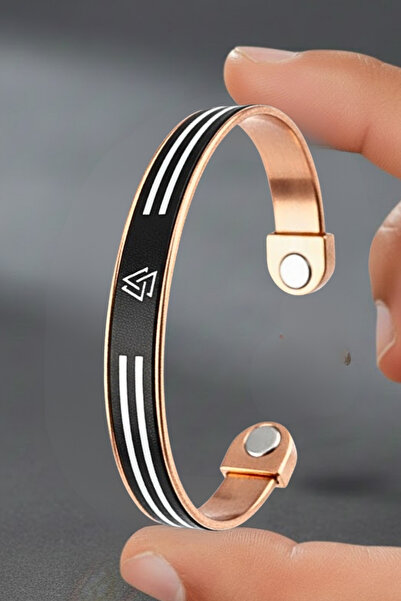 İyyaKee Manyetik Saf Bakır Bileklik Ayarlanabilir Mıknatıslı Model Erkek Kadı...