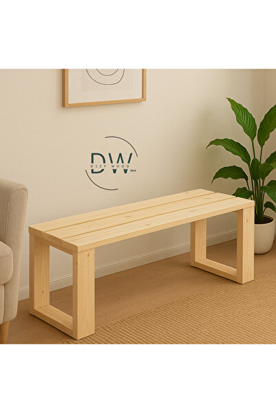 DizyWood Doğal Masif Ahşap Bank Tabure