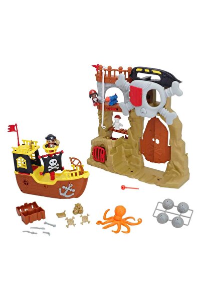 PopŞeker Sesli ve Işıklı Korsan Adası Macerası Oyun Seti 26 Parça – 44 cm Kor...