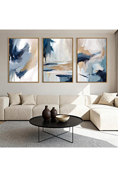 ALAYRA International لوحة فنية جدارية أنيقة تجريدية مؤطرة، مقاس 40 × 60 سم