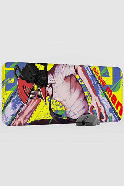 mousepad bastir Chainsaw Man Anime V3 - 70x30 XL Gaming Гумова нековзна основ...