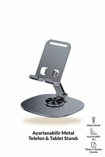 VOOKA Adjustable Metal Phone Tablet Stand | Foldable Desktop Holder, Non-Slip, Ergonomic