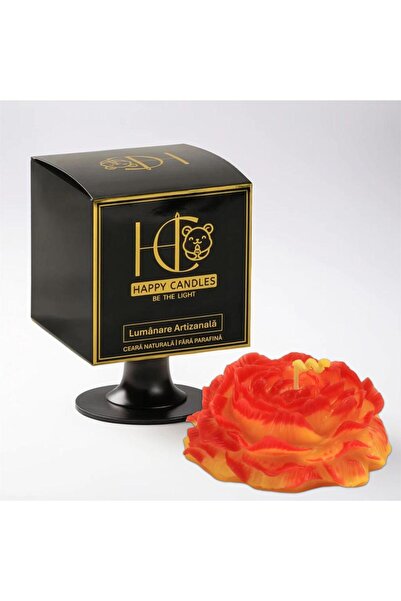 Happy Candles Beeswax candle, Peony M