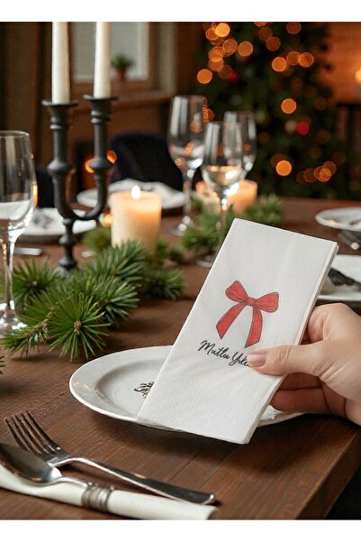 tugce shopping Presentation Napkin 16-Piece Happy Birthday Patterned Printed Stylish Napkins New Year's Invitation Special Day Birthday Tableware