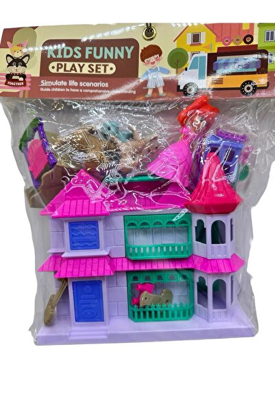 JPT Комплект за игра с къщичка за кукли с аксесоари за деца