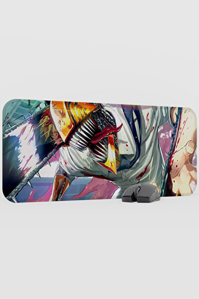 mousepad bastir Chainsaw Man Anime V2 - 70x30 XL Gaming Гумова нековзна основ...