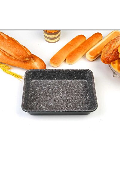 CEPHOME 23X28 cm Granite Look Enamel Baking Tray - Small Size Practical Non-S...