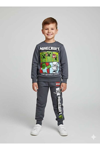 PİJAKİDS Ideal Sepet-New Season Mineç 2 Thread 100% Cotton Tracksuit Set-3-10