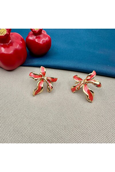 Opia Takı & Aksesuar أقراط زهرة المينا الملونة