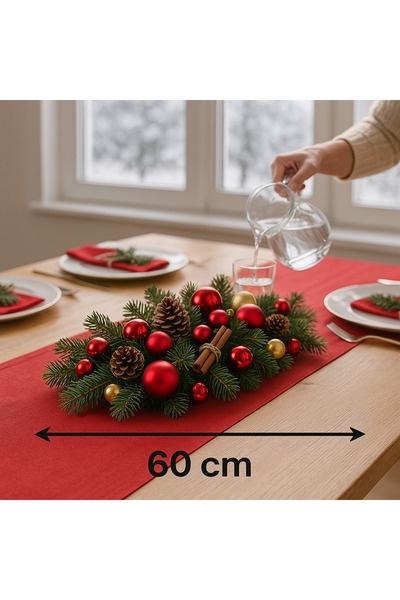 Marrone 15 bucăți de 60 cm de ornamente de Crăciun pentru masă și șemineu, ra...