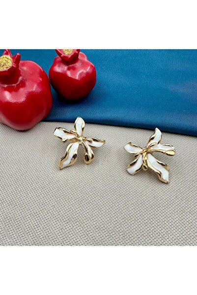 Opia Takı & Aksesuar أقراط زهرة المينا الملونة